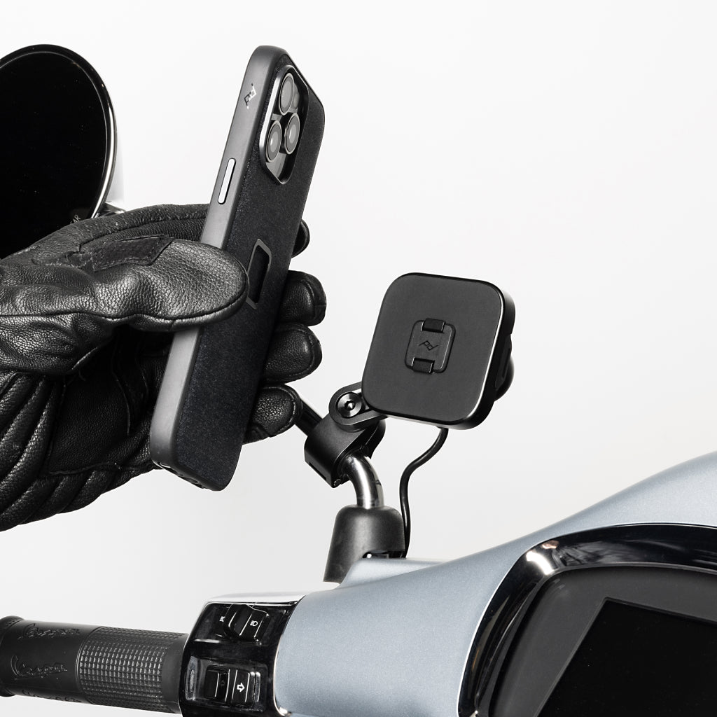 Motorcycle Mirror Mount | Charging | Locking